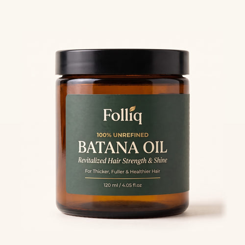 Folliq 100% Unrefined Batana Oil 120 ml amber glass jar