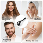 Using Folliq Derma Roller on scalp to boost serum absorption